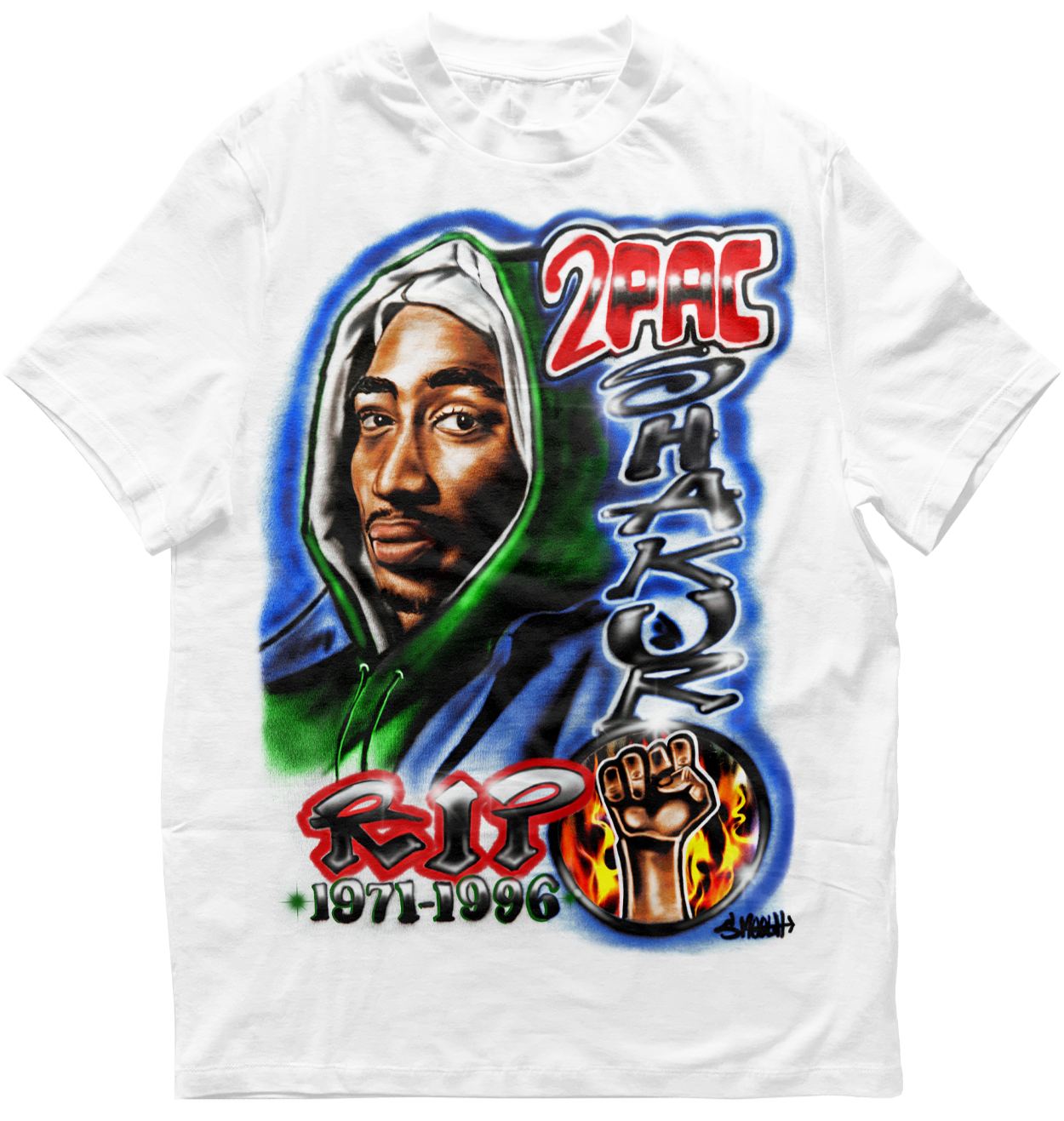 "2 Pac" Makavelli Airbrush Tee